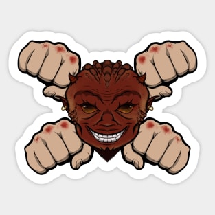 Brae knuckle Devil (no caption) Sticker